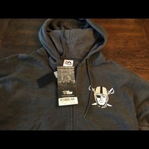 Raiders Authentic grey hoodie SizeM. NWT Majestic